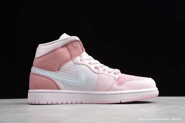 Official Maikesneakers Mid CW5379-600 Jordan Air 1 Pink Digital 0430